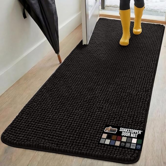 GORILLA GRIP SOAKSTOPPER Dog Door Mat, 70x24 Machine Washable Rug Absorbent by GorillaGrip