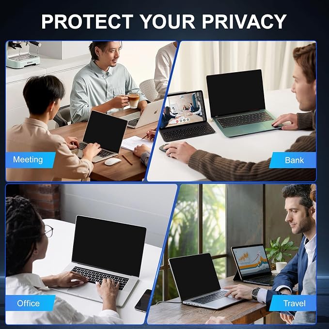 2Pack Magnetic 16 Inch Laptop Privacy Screen 16:10 Aspect Ratio, Removable - Image 7