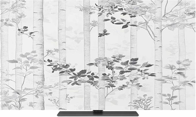 Watercolor Forest Tree Leaf Indoor TV Cover, Elastic TV Screen Protector by Unknown