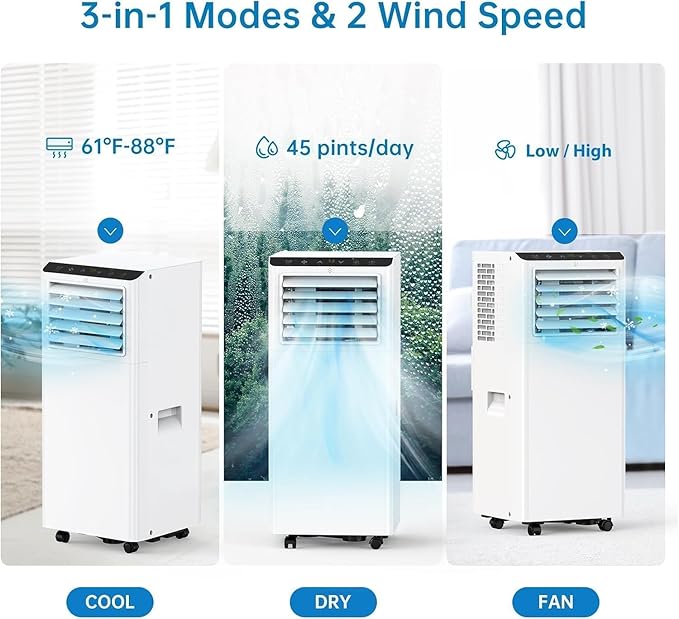 GarveeHome Portable Air Conditioner, Quiet 8000 BTU AC - Image 4