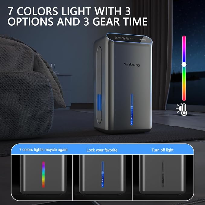 Dehumidifier for Basement Quiet Dehumidifiers for Home, Auto Shut-Off, Sleep - Image 6