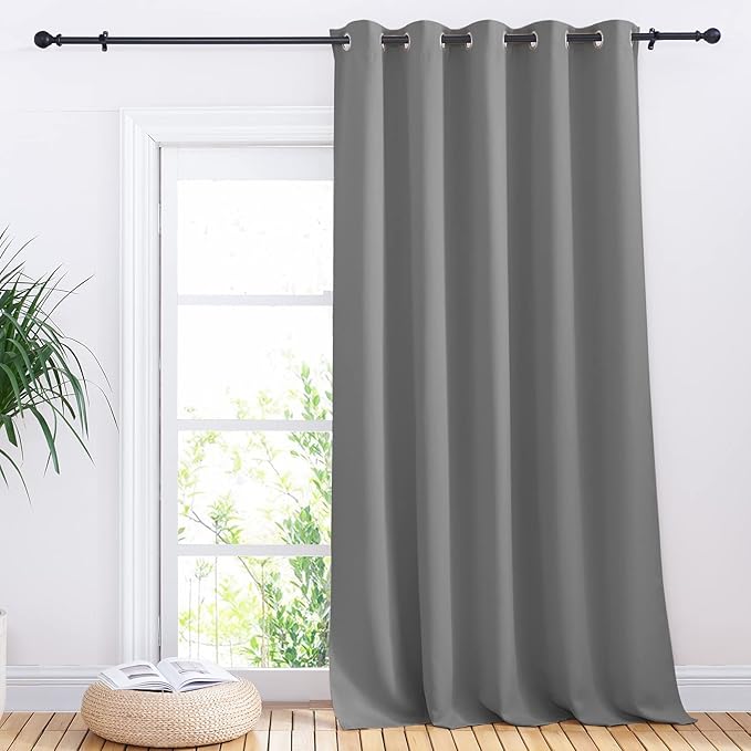 NICETOWN Sliding Door Curtains, Wide Thermal Blackout Patio Door Curtain Panel by NICETOWN
