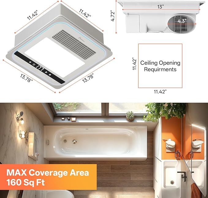 4 in 1 Bathroom Exhaust Fan - Image 2