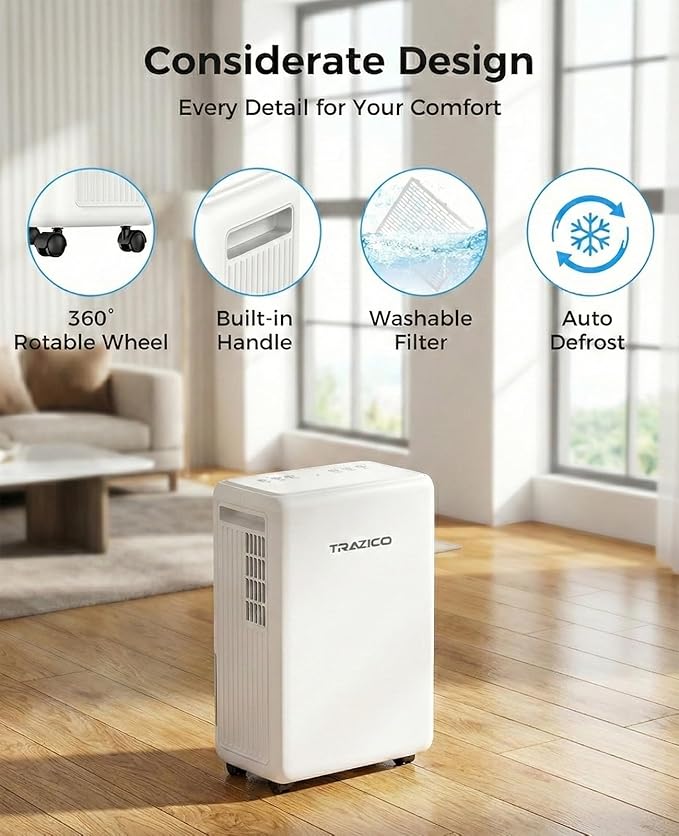 2000 Sq.ft Dehumidifier for Basement, Trazico 30 Pint Dehumidifiers for Home - Image 9