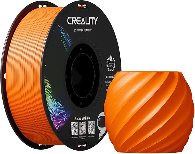Creality PLA Filament 1.75mm Fluorescent Orange, 3D Printer Filament 1kg Spool by CREALITYFALCONLASERENGRAVER