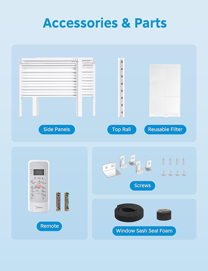 Midea 5, 000 BTU Window Air Conditioner, Cools up to 150 Sq. Ft. - Image 7