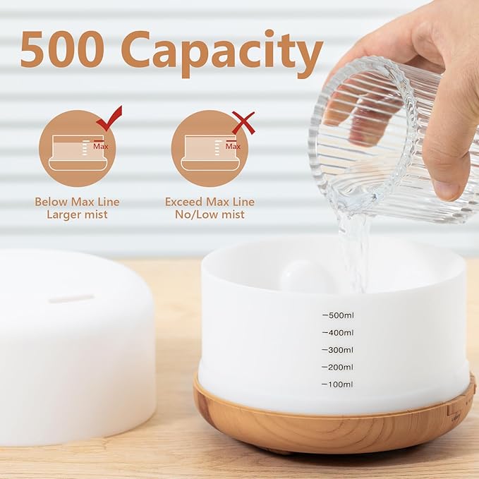 Oil Diffuser, 500ml Essential Oil Diffusers - Image 6
