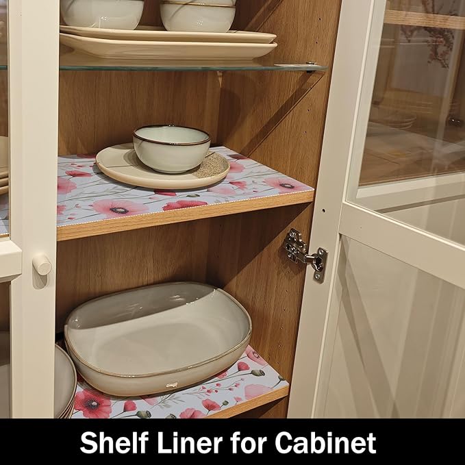 Floral Shelf Liners Strong Non-Slip and Non Adhesive Shelf and Drawer Liners - Image 6