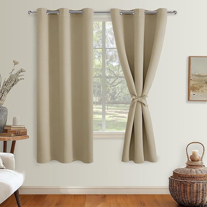 Hiasan Blackout Curtains for Bedroom and Living Room, Light Blocking, Noise - Image 2