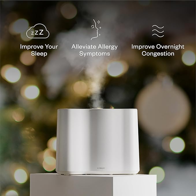Vitruvi Cloud Bedside Humidifier, 24 Hr Run Time, 602ft Coverage, Large Home - Image 3