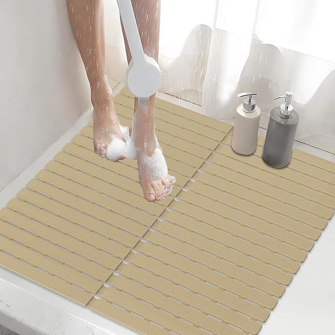 ​Shower Mat Non-Slip Bath Mat for Tub and Shower Stall, 200+ Suction Cups by BYTANA