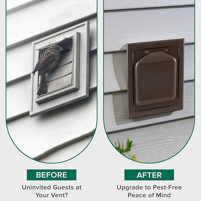 NO-PEST VENT MetalGuard, Dual Door Dryer Vent Cover Outdoor 4 Inch, - Image 6
