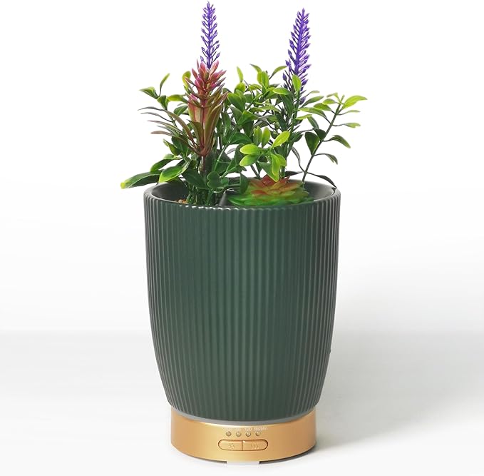 Earnest Living Essential Oil Diffuser Ceramic Artificial Succulent Plants by EarnestLiving