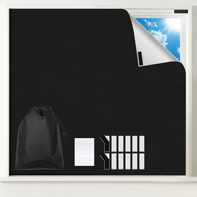 Blackout Window Cover, Portable Window Blinds, Travel DIY Window Blackout by PATTENGO