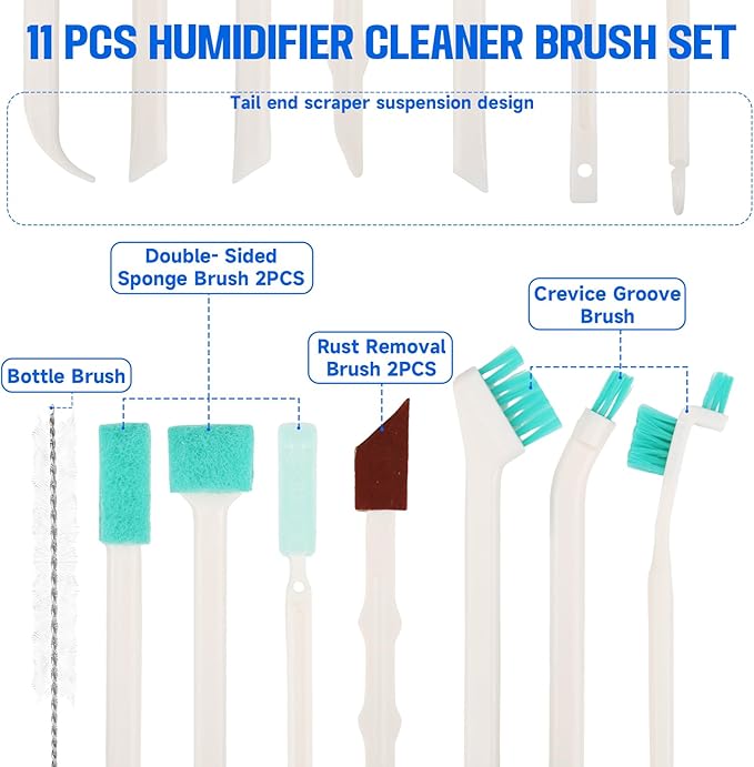 11 Pcs Humidifier Cleaner Brush Set, Tight Spaces - Image 3