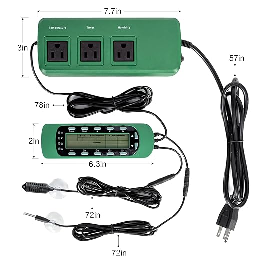 REPTI ZOO Reptile Digital Thermometer Hygrometer Controller - Image 2