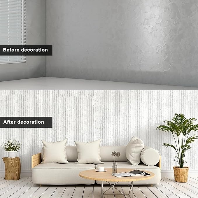 3D Wall Panels Peel and Stick – 23.82"x110" PVC Faux Texture, Self Adhesive - Image 3