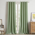 BULBUL Elegant Sage Green Velvet Curtains 120 inches Luxury Living Room Curtain by ModernShinyVelvetCurtains