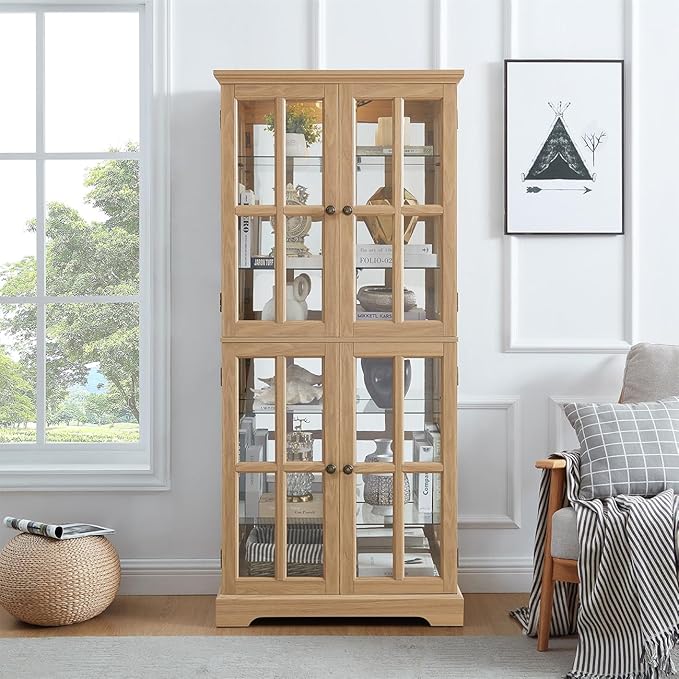 Lighted Glass Curio Cabinet - Image 2