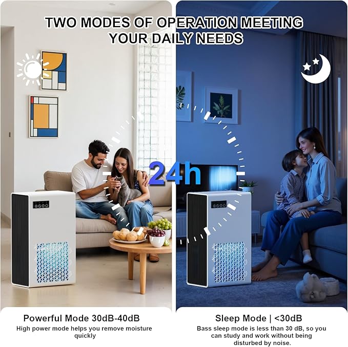 Dehumidifiers for Home, 99oz Water Tank Dehumidifier for Bedroom Basement - Image 4