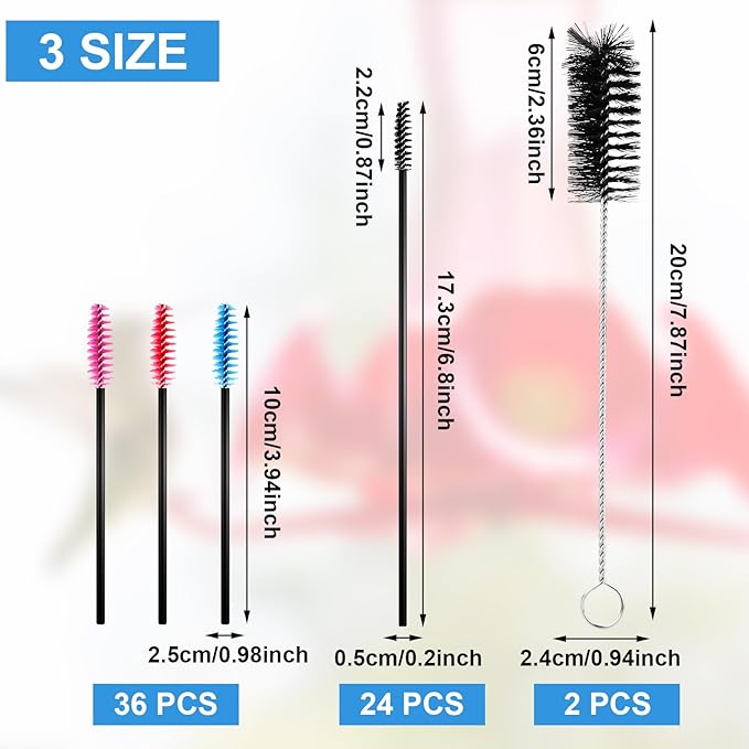 62 Pcs 3 Size Hummingbird Feeder Cleaning Brushes, Nylon Small Clean Brushes - Image 2