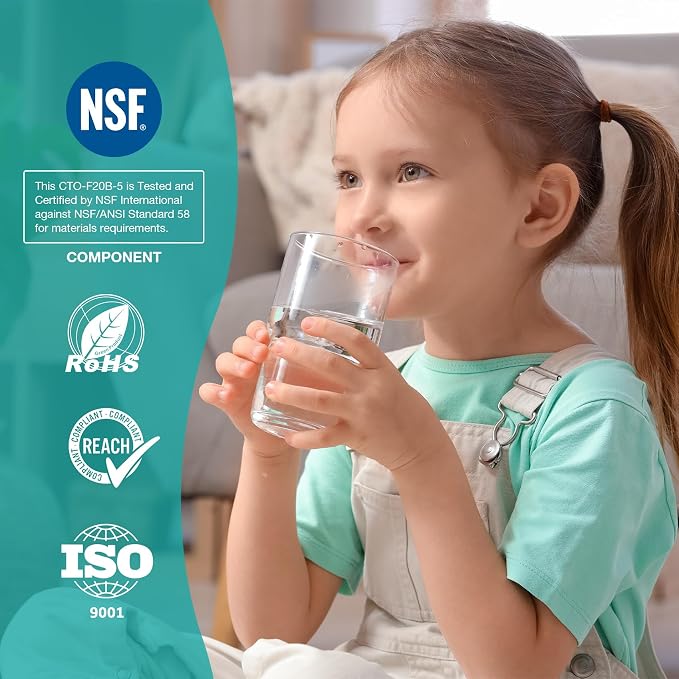 SimPure Whole House Water Filter Cartridges 5 Micron 20" x 4.5" CTO Activated - Image 5