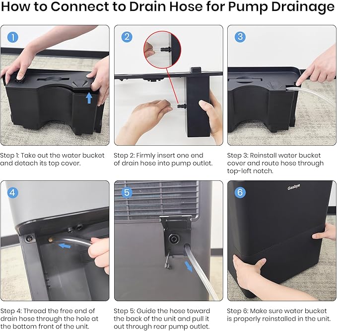 Replacement Water Tank with Pump and 16.4ft Drain Hose - Image 2