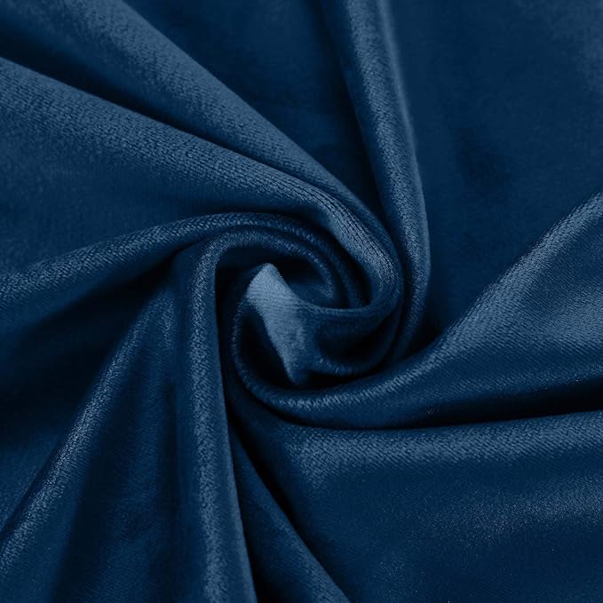 ChadMade Blackout Lined Premium Velvet Curtain Sapphire Blue in 84Wx96L Inch - Image 6