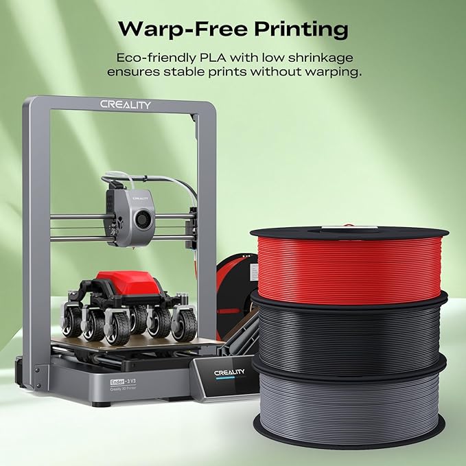 Creality 3D Printer Filament Bundle 4KG, 4 Pack 1kg Spool 1.75mm PLA Filament - Image 4