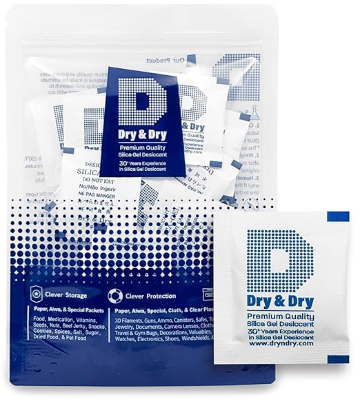 Dry & Dry 3 Gram Silica Gel Packets Silica Gel Desiccants, Silica Gel Packs by DryDry