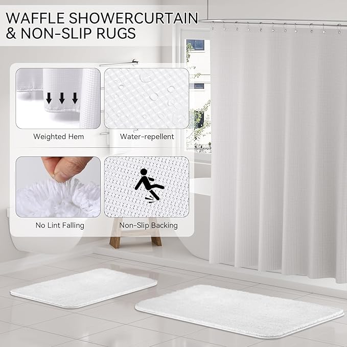 White Bathroom Set, Bath Towel Set, Natural Loofah Sponge, Soap Dispenser - Image 4