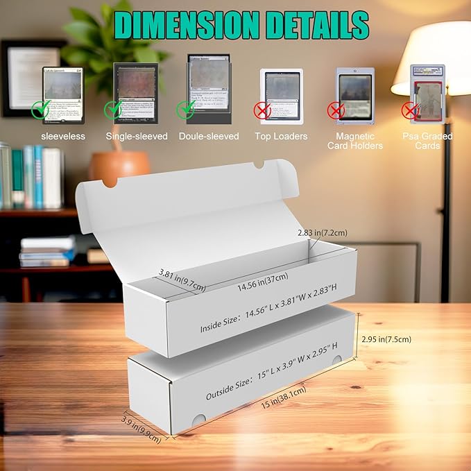 Card Box for Trading Cards Storage Box, Laminated Card Storage Box - Image 9