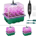 Seed Starter Tray with Plant Light, 2 Pack Grow Lights by Qoolife-US