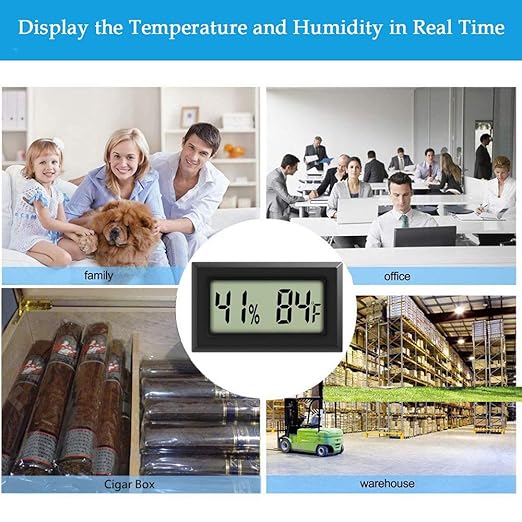 Mini Thermometer Hygrometer, Large Number Fahrenheit LCD Display Digital - Image 2
