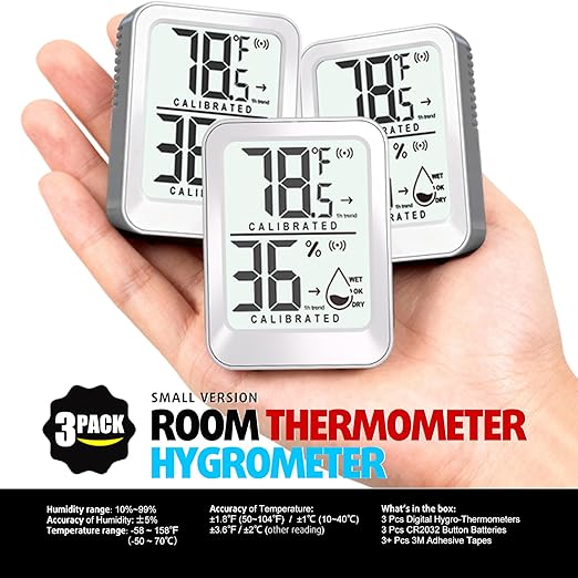 3 Pack Room Thermometer Indoor Hygrometer - Image 7