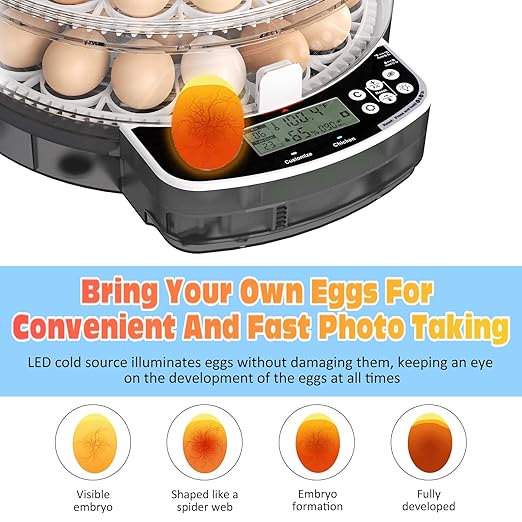 48 Egg Incubator with Automatic Egg Turning and Humidity Control, Intelligent - Image 2