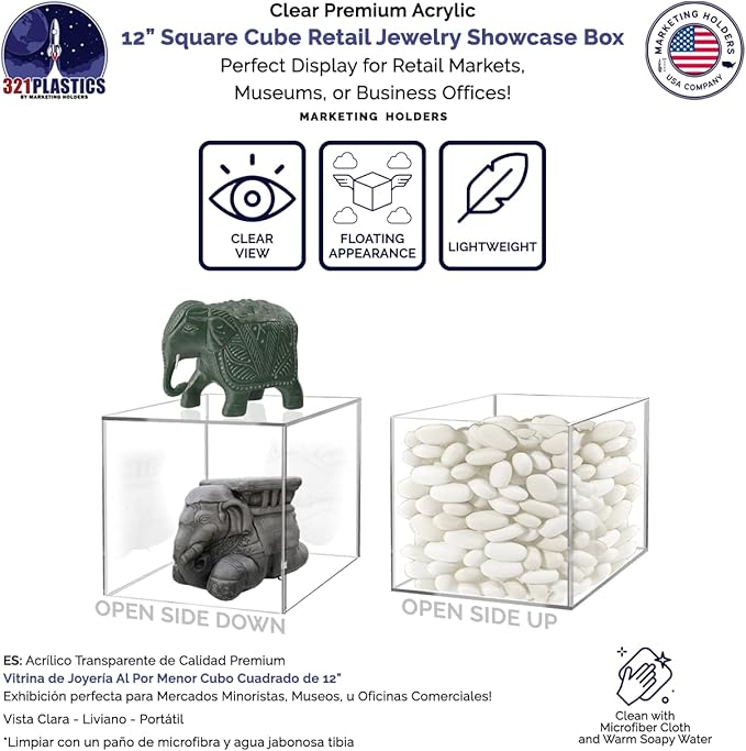 12" Acrylic Display Riser Box - Image 3