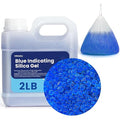 2LBS Desiccant Beads, Premium Blue Indicating Reusable Silica Gel Beads Bulk by Viktairy