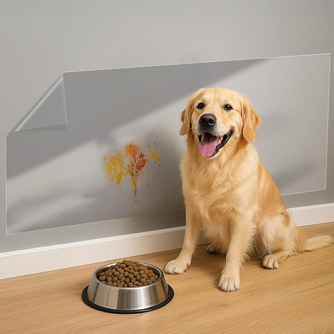 Clear Wall Protector, Non Adhesive Electrostatic Clear Contact Paper Door by Unknown