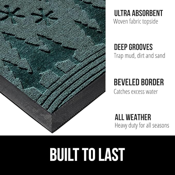 GORILLA GRIP 100% Waterproof All-Season WeatherMax Doormat 35x23, US Designed - Image 2