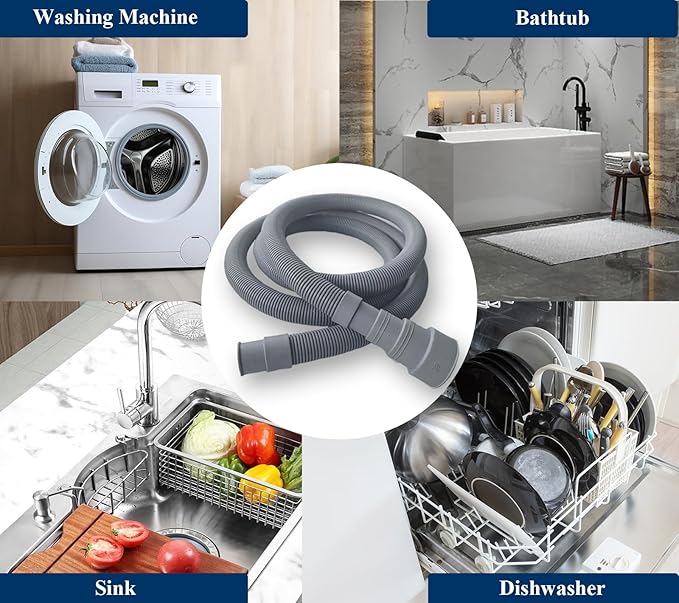 6.5ft Washing Machine Drain Hose Extension Kit - Image 7