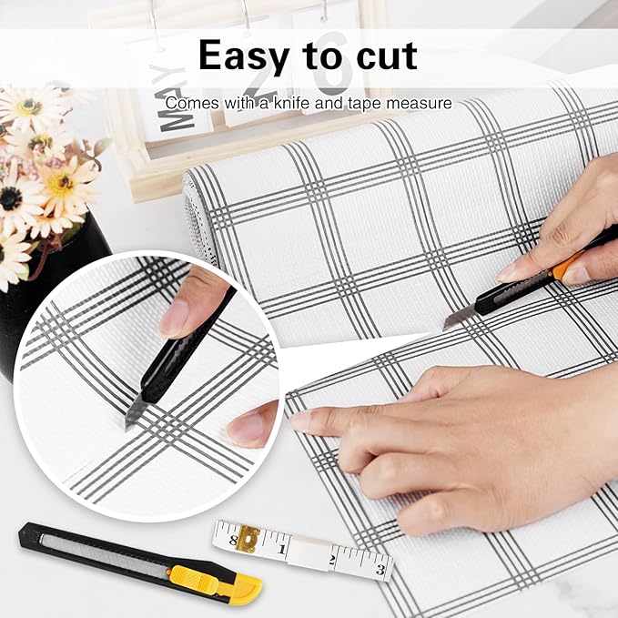 Drawer and Shelf Liner for Kitchen Cabinet, Non-Adhesive Cabinet Liner 24in x - Image 5