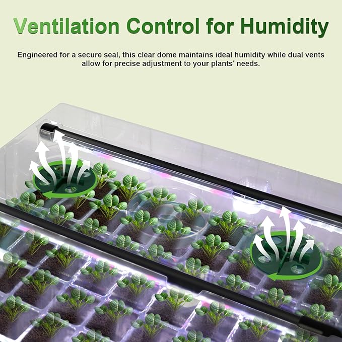 TONYFUL Seed Starter Tray with Grow Light, 60-Cell Seed Starter Kit with 4.07” - Image 7