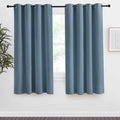 NICETOWN Blackout Curtain 57 inch Length, W55 x L57 Inch, Smoky Blue, 8 by NICETOWN