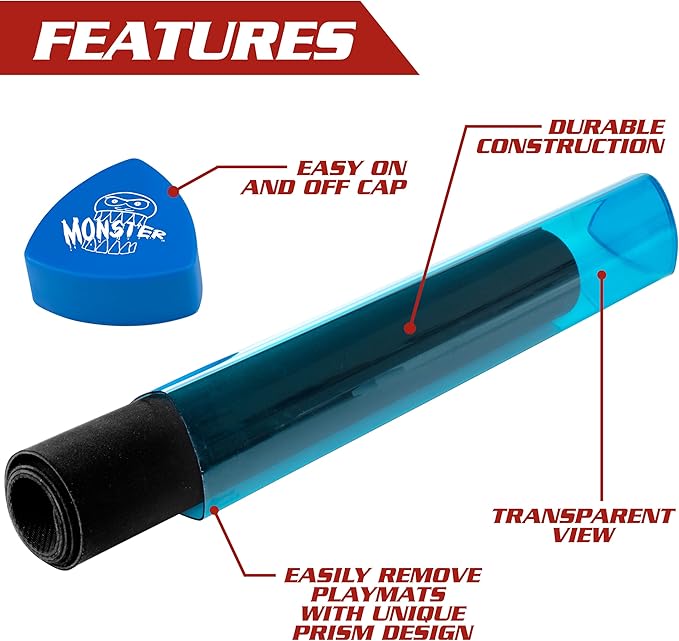 The Original Monster Prism Playmat Tube -Easy In and Out Case Design, Holder - Image 2