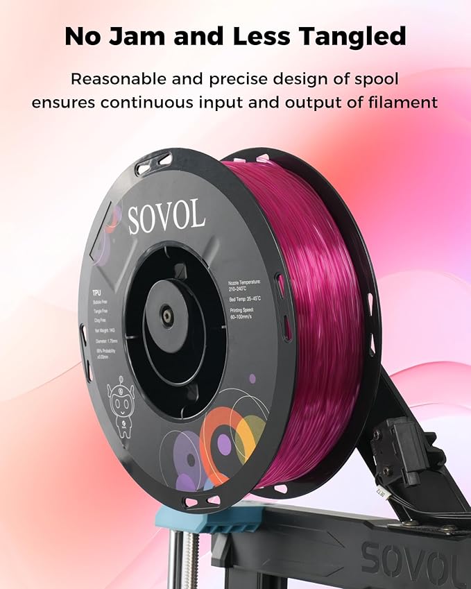 Sovol TPU Filament 1.75mm, 95A Soft TPU Flexible 3D Printer Filament - Image 4