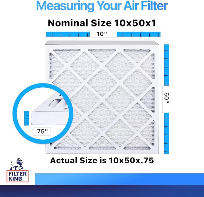 Filter King 10x50x1 Air Filter | 4-PACK | MERV 8 HVAC Pleated A/C Furnace - Image 2