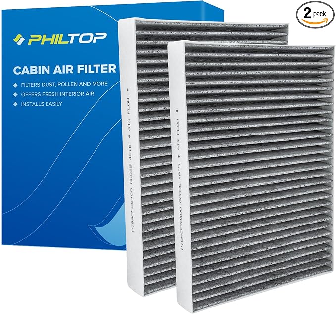 PHILTOP HEPA Cabin Air Filter w/Activated Carbon, Compatible by PHILTOP