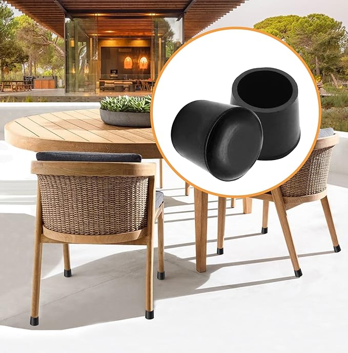Piutouyar Round PVC Rubber Furniture Covers, 25mm / 1 Inches Table Chair Leg - Image 7