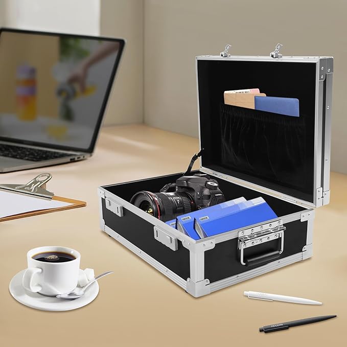 Safe Box Storage Box, Large Capacity Locking Briefcase, Lockable Dorm Storage - Image 4
